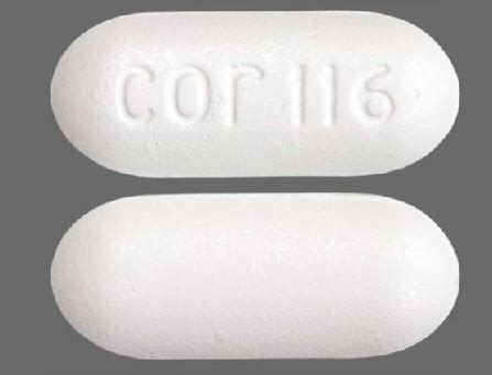 Cor116 pill - I got this same pill, marked "COR 116" in a prescription for hydrocodone. One pharmacist told me that several companies make generic prescription drugs and this may be one of their formulations, but another company may have used the same formula number on an over-the-counter drug as well.